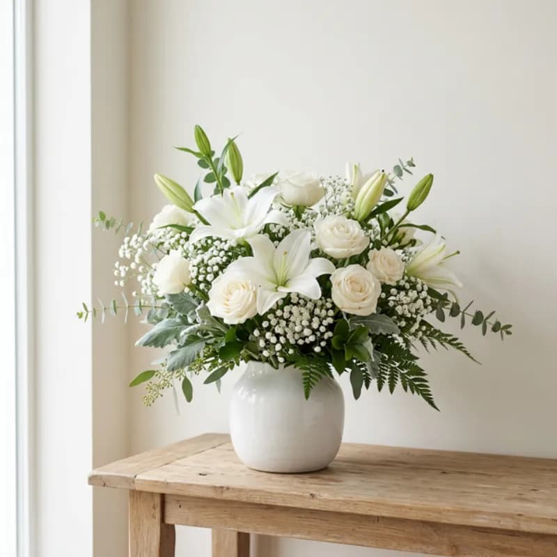 Funeral Flowers — Blooms In Ribbon flower collection